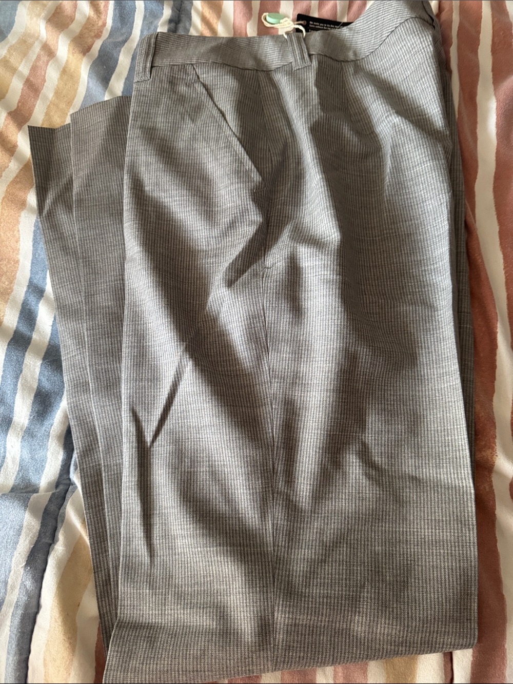 Metradamo Light Gray Micro Pinstripes Dress Pants